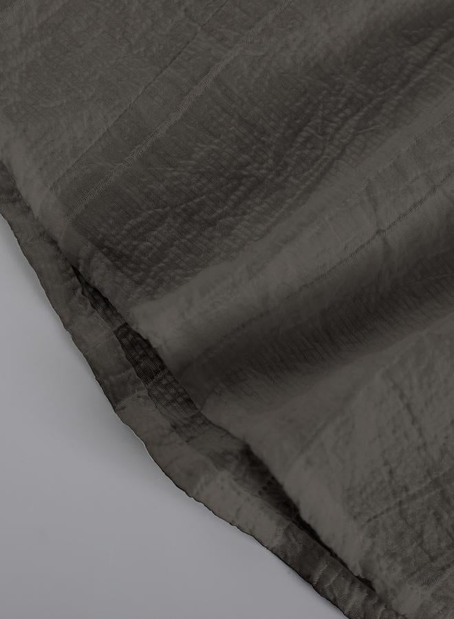 Take Two Men Grey Textured Short Sleeve Shirt - Image 5